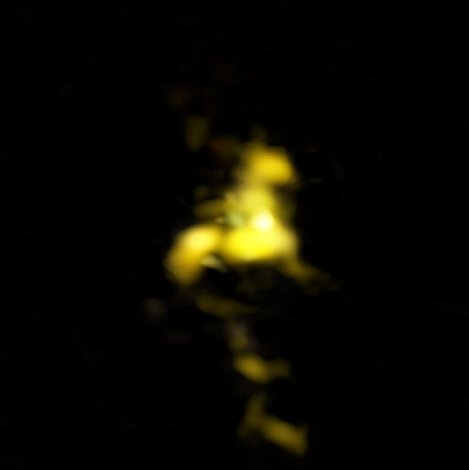 Imagen de ALMA del gas molecular frío en Abell 2597. Crédito: ALMA (ESO/NAOJ/NRAO), G. Tremblay et al.
