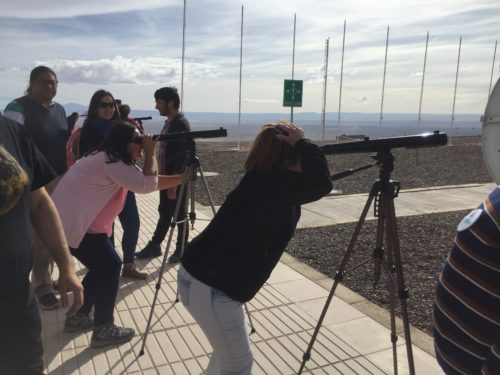 Workshop with teachers at ALMA. Credit: V. Foncea - ALMA (ESO/NAOJ/NRAO)