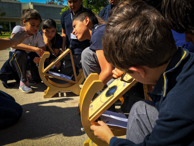 Solar observations with Sunspotters. Credit: ALMA (ESO/NAOJ/NRAO)