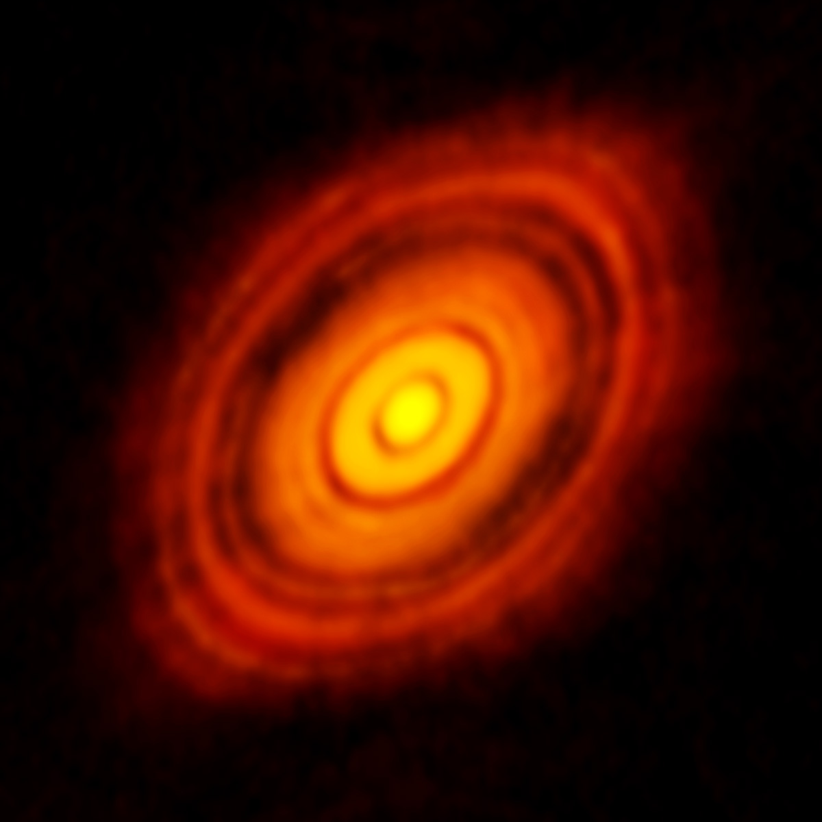 <p>ALMA has obtained its most detailed image yet showing the structure of the disc around HL Tau. It reveals extraordinarily fine detail that has never been seen before in the planet-forming disc around a young star.<br />
Credit: ALMA (/NRAO/ESO/NAOJ)</p>
