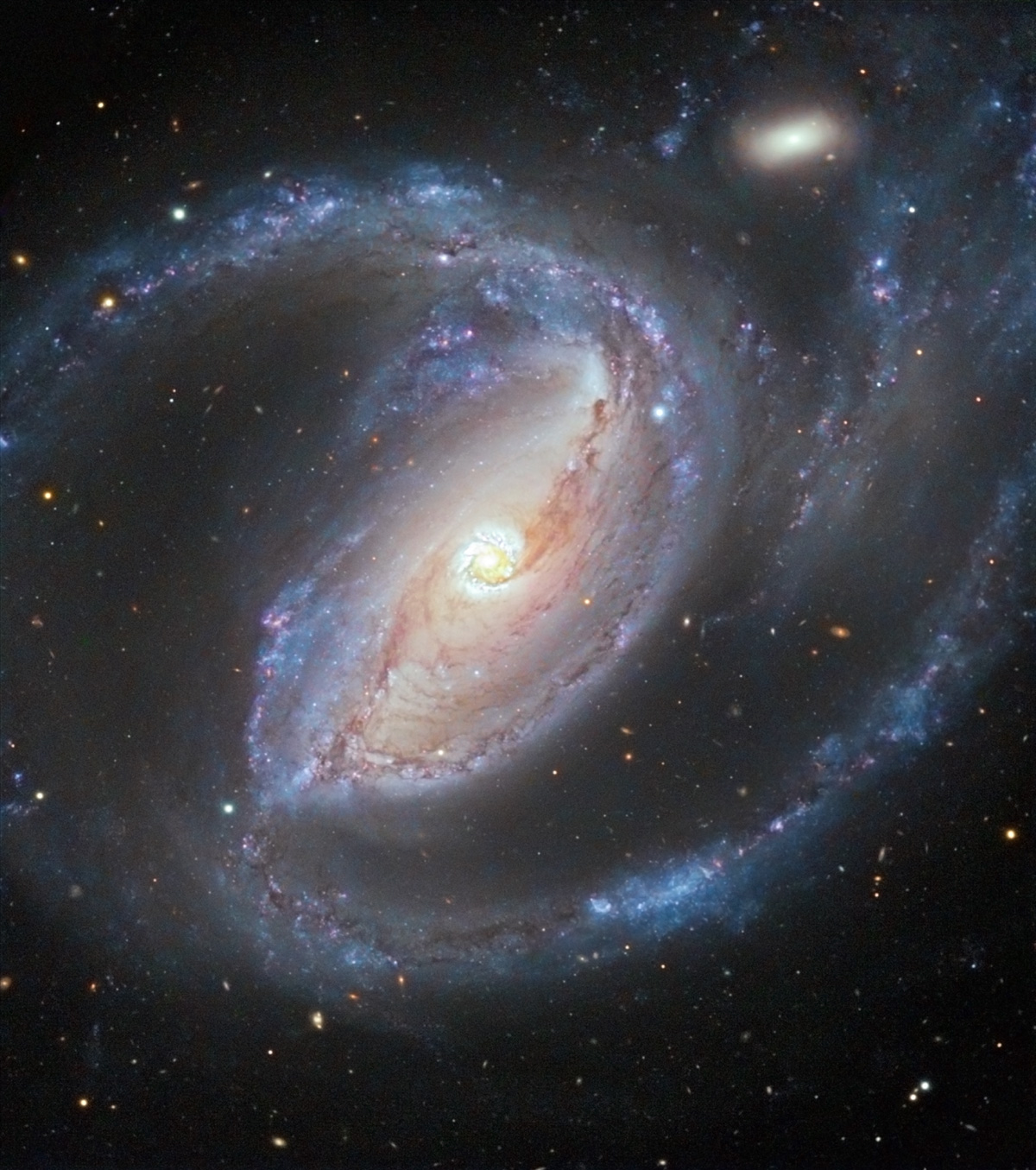 NGC 1097 observed in the optical light with VLT operated by ESO.