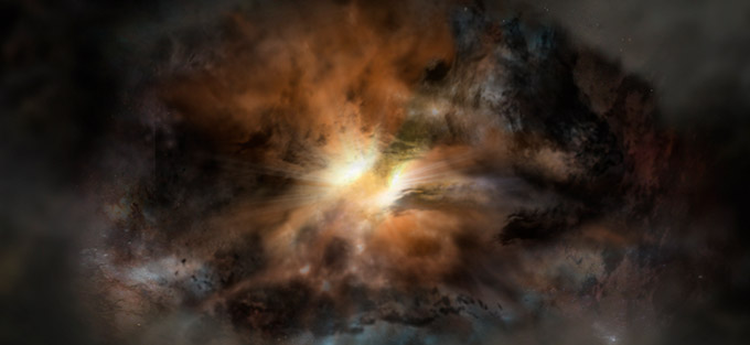 Chaotic Turbulence Roiling 'Most Luminous Galaxy' in the Universe