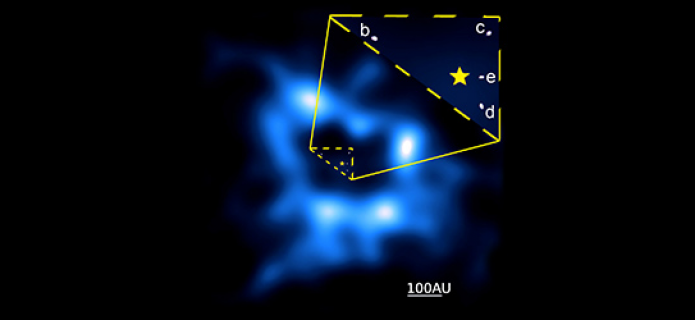 Cinturón de cometas alrededor de sistema multiplanetario distante arroja indicios de planetas escondidos o desplazados