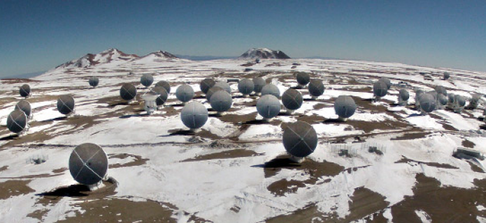 First Aerial Pictures from ALMA in Operations