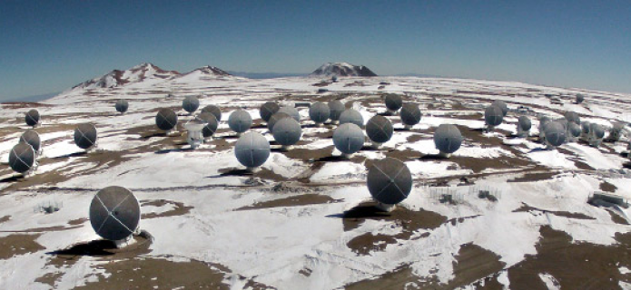 Primeras fotografías aéreas de ALMA en operación