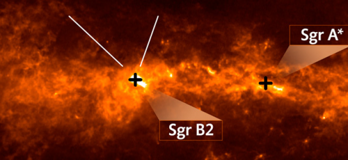 ALMA detecta ramificación de moléculas orgánicas cerca del centro de la galaxia