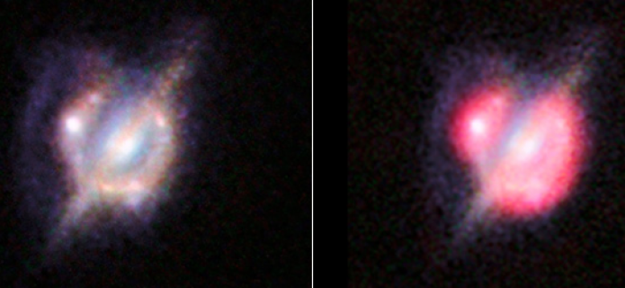 ALMA aplica los métodos de Sherlock Holmes para obtener la mejor imagen de una fusión de galaxias en el Universo lejano