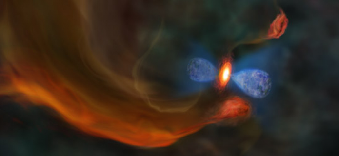 ALMA observa interacciones dinámicas de gas en incubadora de estrellas