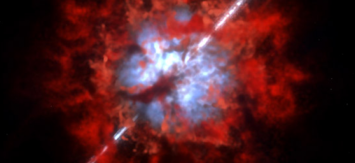 Explosiones gigantes en medio del polvo: ALMA estudia entorno de estallidos de rayos gamma