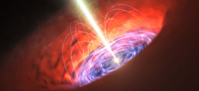 ALMA revela intenso campo magnético próximo a agujero negro supermasivo