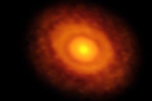 Imagen de ALMA del disco protoplanetario alrededor de la estrella V883 Orionis