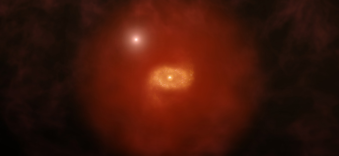 ALMA observa galaxias enterradas en superhalos