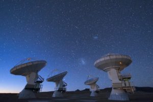 Four ALMA antennas on the Chajnantor Plateau #2