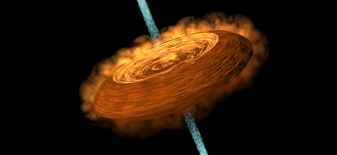 ALMA revela estrella recién nacida alimentándose de una hamburguesa de polvo en sistema extrasolar