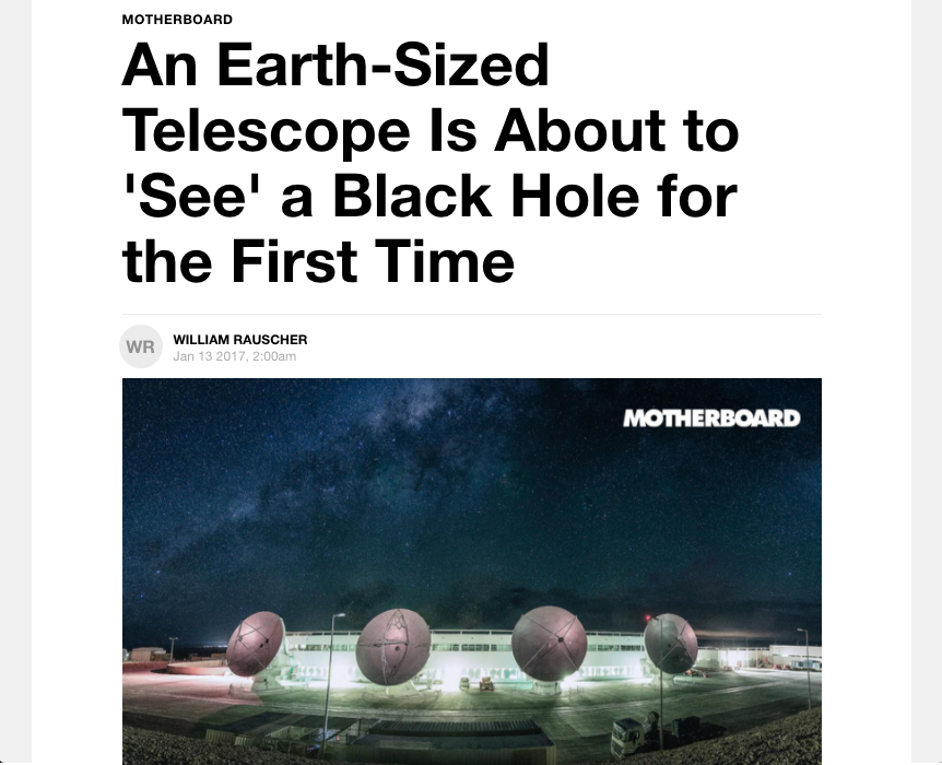 An Earth-Sized Telescope Is About to 'See' a Black Hole for the First Time