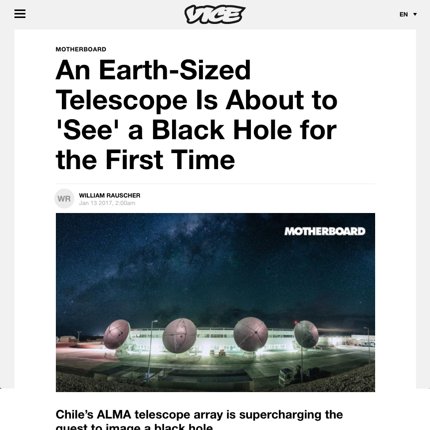 An Earth-Sized Telescope Is About to 'See' a Black Hole for the First Time