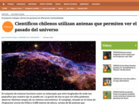 Científicos chilenos utilizan antenas que permiten ver el pasado del universo