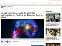 La astronomía será eje de distintas actividades en Festival de Ciencias Puerto Ideas