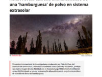 ALMA revela estrella alimentándose de una "hamburguesa" de polvo en sistema extrasolar