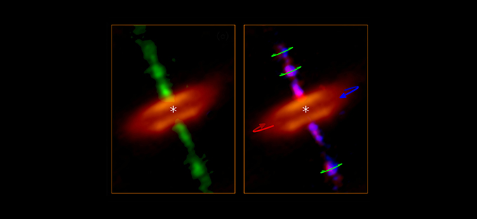 Baby Star Spits a “Spinning Jet” As It Munches Down on a “Space Hamburger”