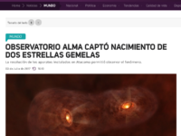 Observatorio ALMA captó nacimiento de dos estrellas gemelas