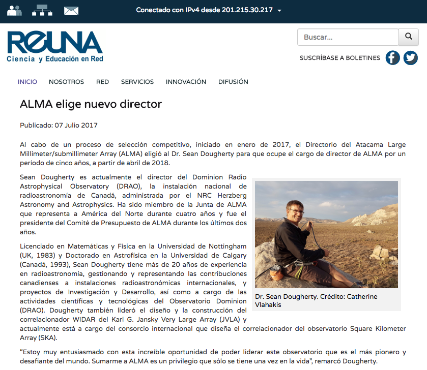 ALMA elige nuevo director