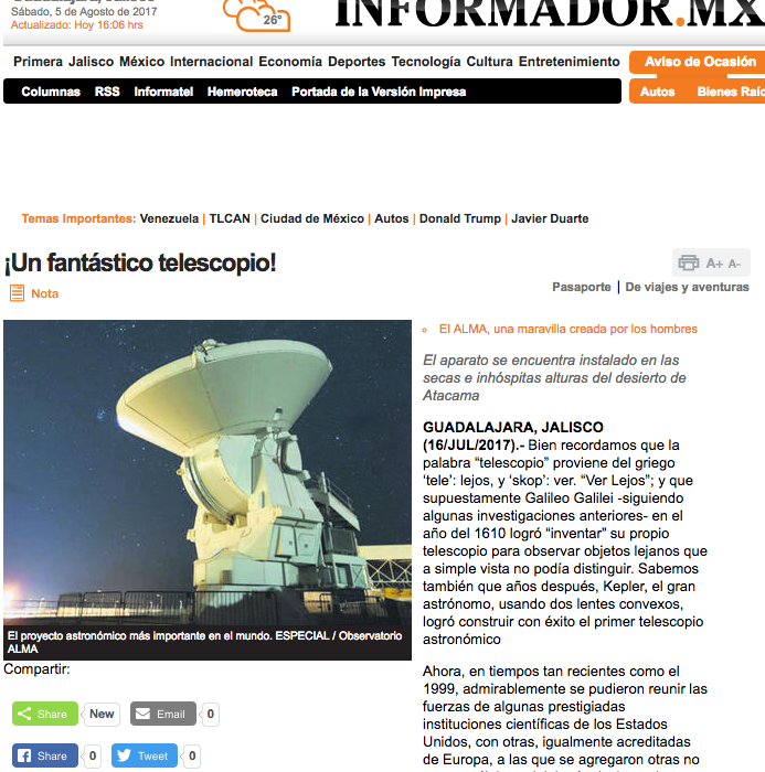 ¡Un fantástico telescopio!