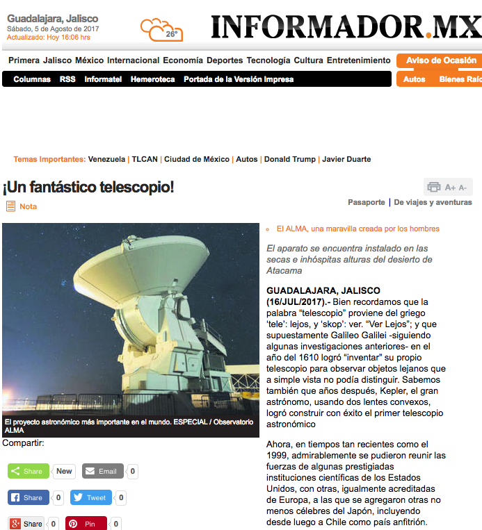 ¡Un fantástico telescopio!