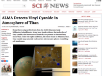 ALMA Detects Vinyl Cyanide in Atmosphere of Titan