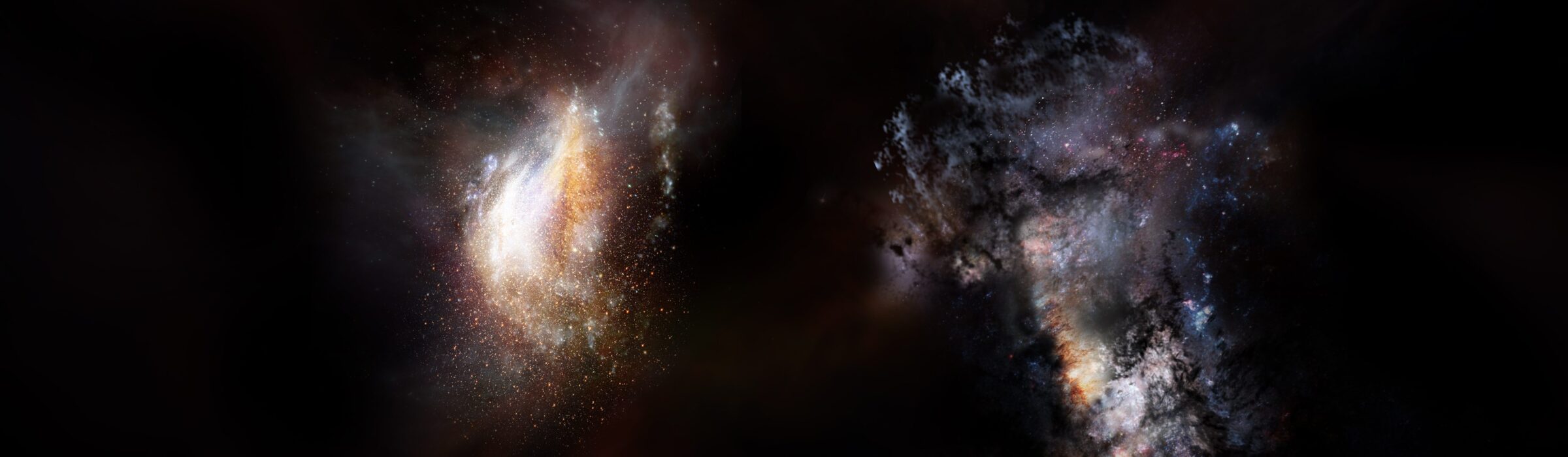 Massive Primordial Galaxies Found Swimming in Vast Ocean of Dark Matter