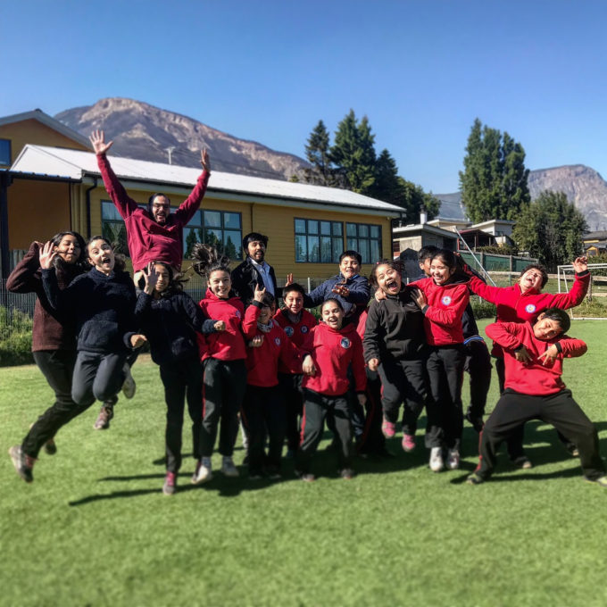 Fifth Grades of the Unión Fraterna de Coyhaique School. Credit: Nicolás Lira - ALMA (NRAO/NAOJ/ESO)