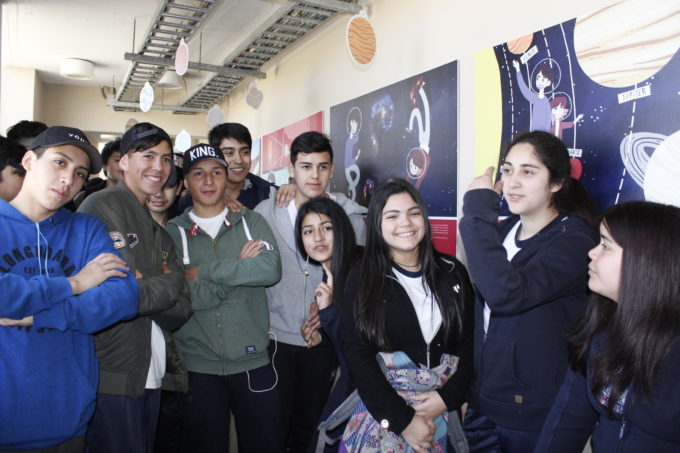 Students visit #ExpoALMA at the CICAT in Concepción, Biobio Region, Chile. Credit: J. Valenzuela / Comunicaciones UDEC