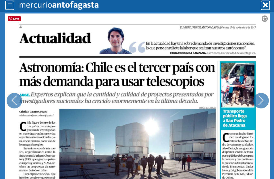 Astronomía: Chile es el tercer país con más demanda de telescopios