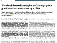 The shock-heated atmosphere of an asymptotic giant branch star resolved by ALMA
