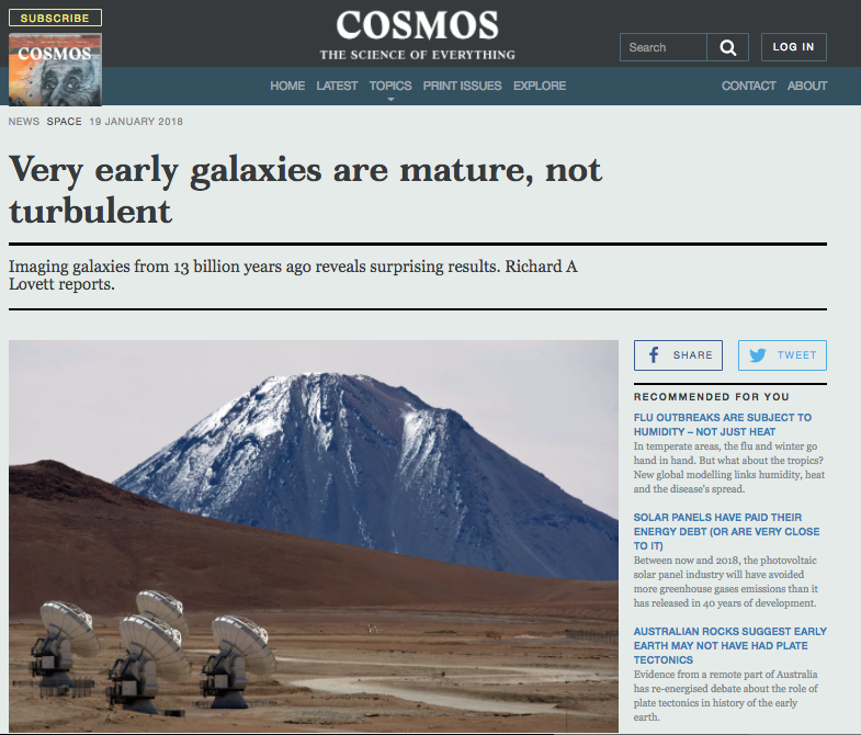 "Very early galaxies are mature, not turbulent".