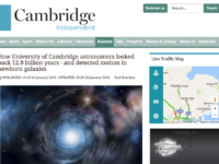 "How University of Cambridge astronomers looked back 12.9 billion years…