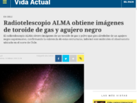 Radiotelescopio ALMA obtiene imágenes de toroide de gas y agujero negro.