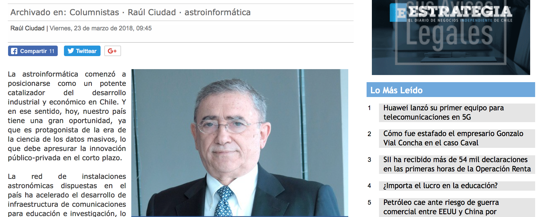 La astroinformática como catalizador del desarrollo industrial y económico
