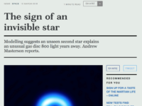 The sign of an invisible star