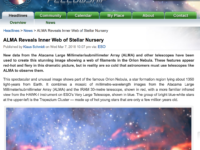 ALMA Reveals Inner Web of Stellar Nursery