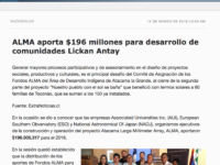 ALMA aporta $196 millones para desarrollo de comunidades Lickan Antay