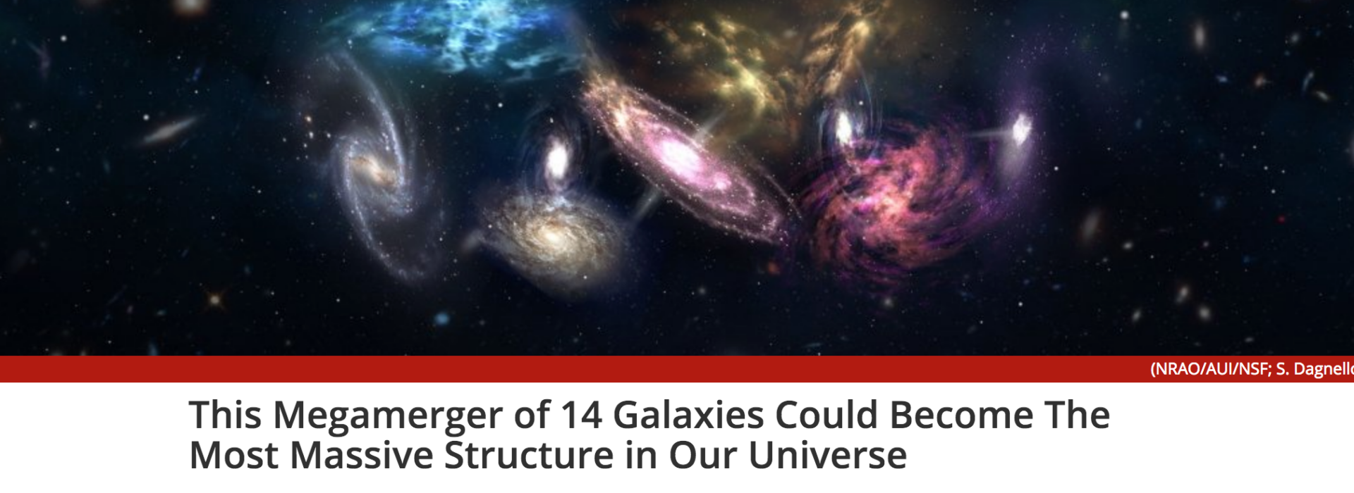 This megamerger of 14 galaxies could become the most massive structure in our universe