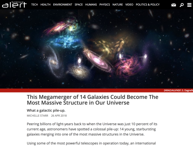 This megamerger of 14 galaxies could become the most massive structure in our universe