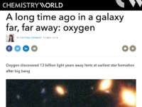 A long time ago in a galaxy far, far away: oxygen