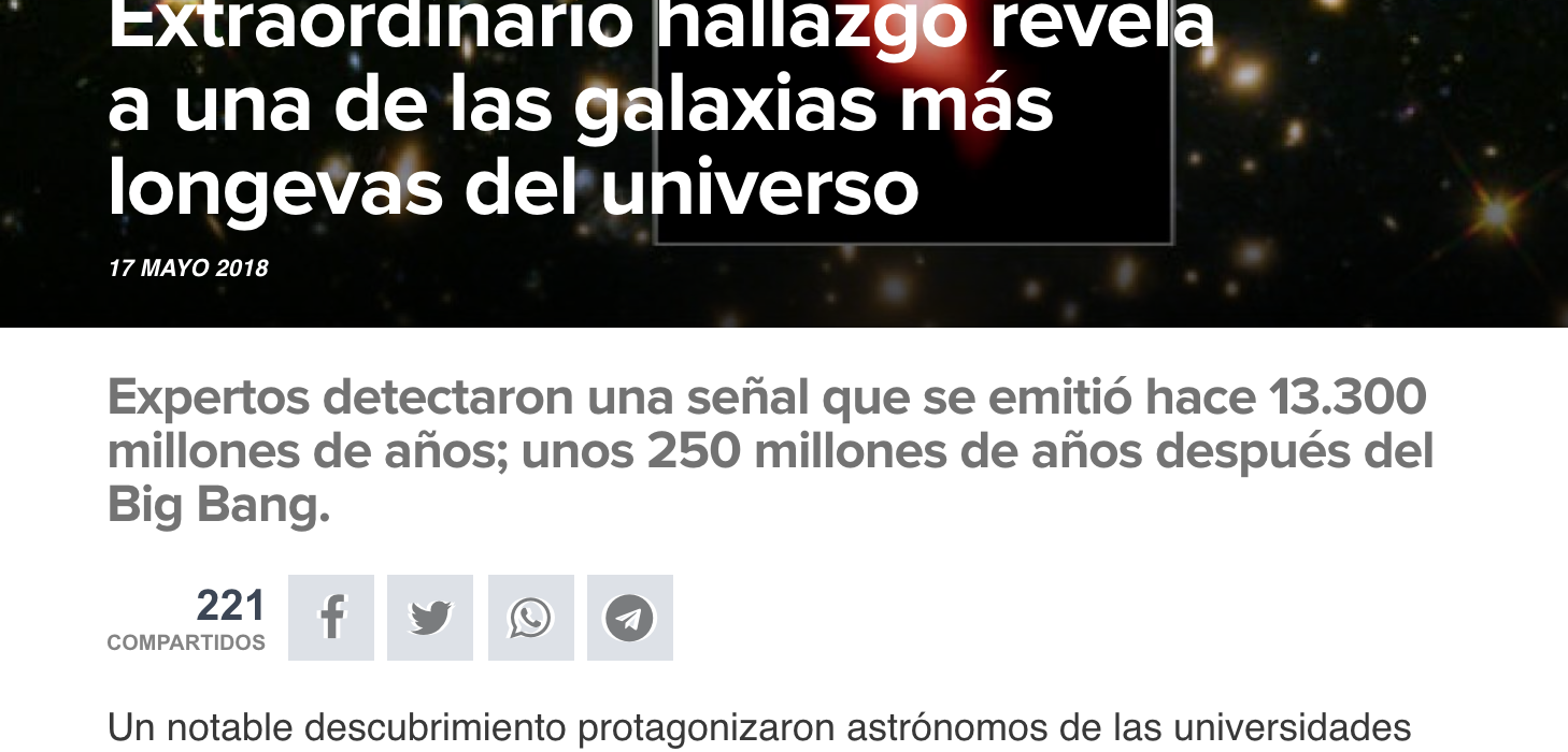 Extraordinario hallazgo revela a una de las galaxias más longevas del universo