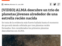 ALMA descubre un trío de planetas jóvenes alrededor de una estrella recién nacida