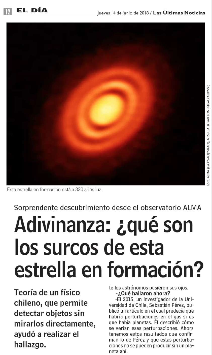Adivinanza: ¿qué son los surcos de esta estrella en formación?