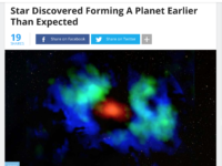 Star discovered forming a planet earlier than expected