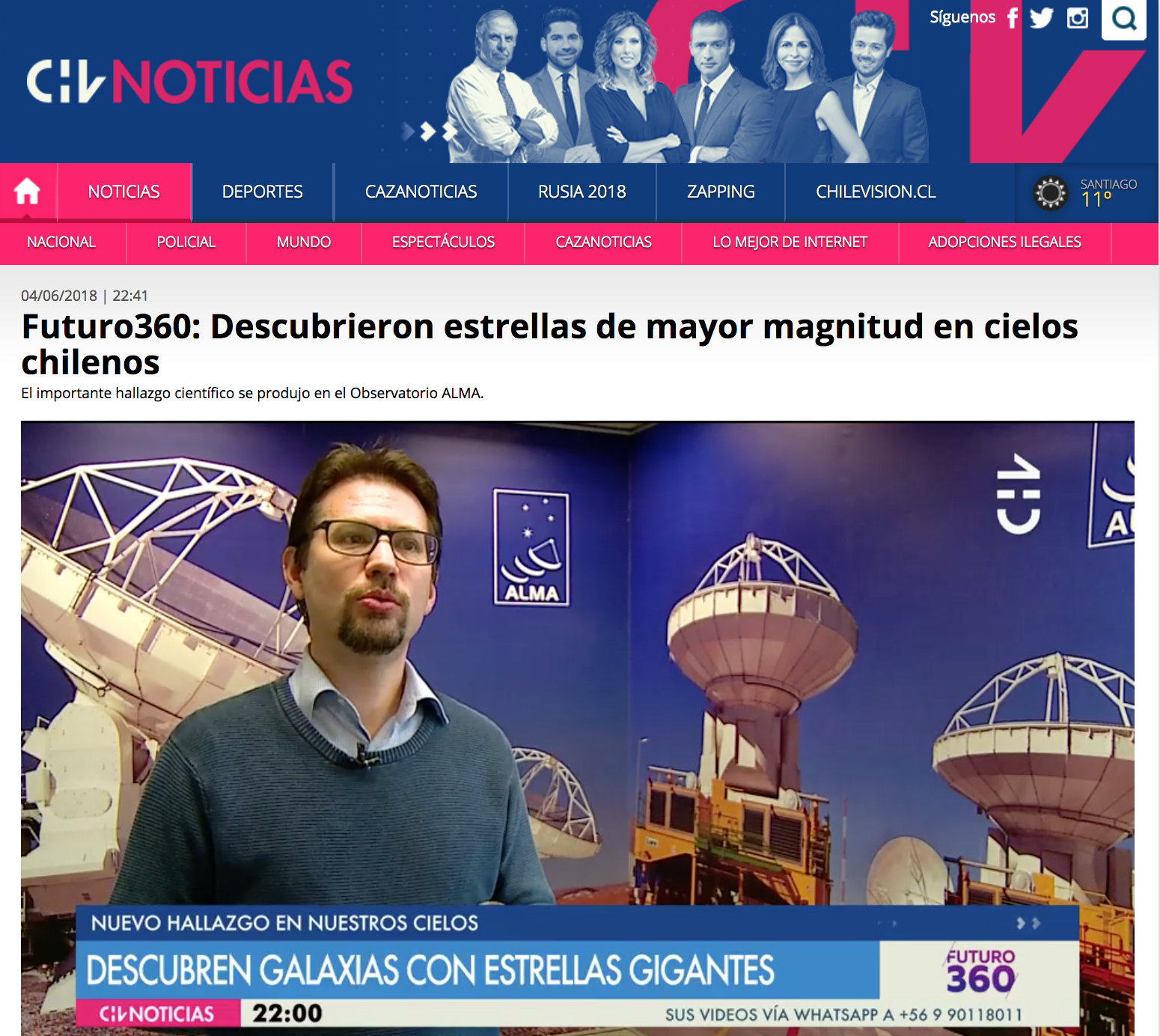 Futuro360: Descubrieron estrellas de mayor magnitud en cielos chilenos