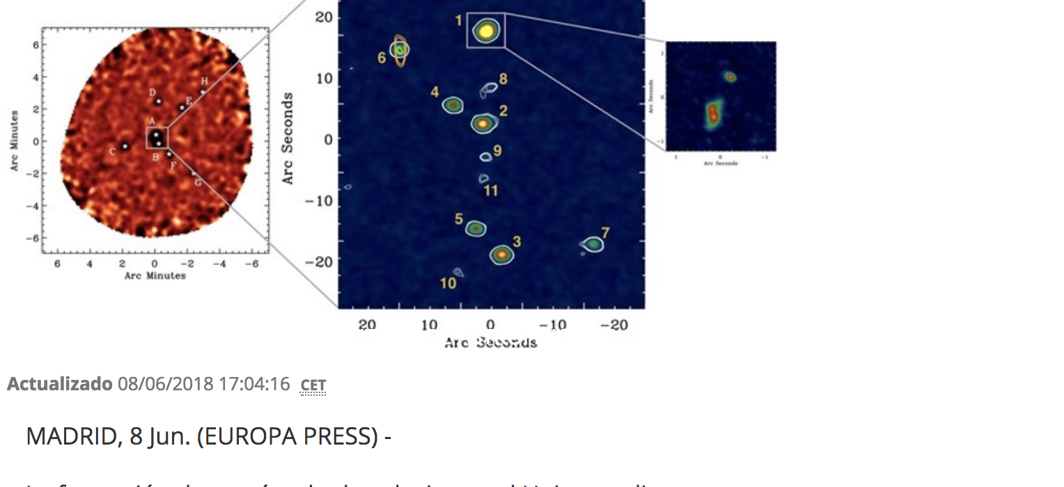 Un cúmulo galáctico en formación a 1.500 millones de años del Big Bang